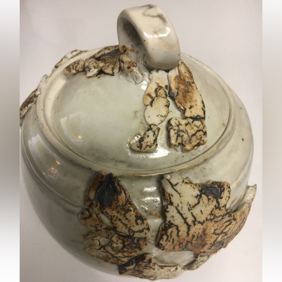 Glazed Pottery Jar with Lid Zimmerman signed glazed pottery - Picture 3 of 11